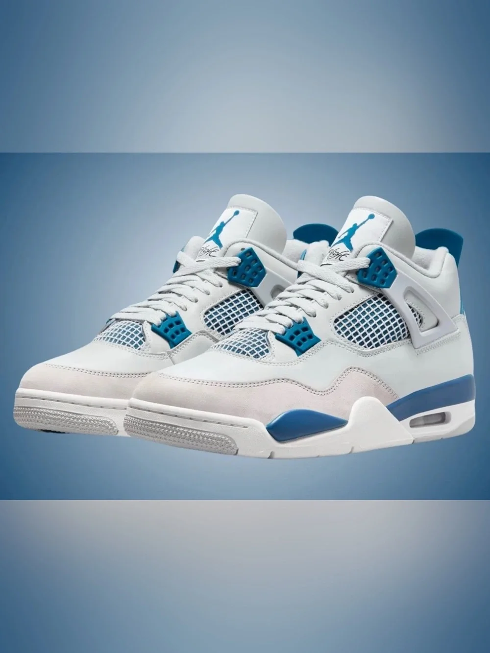 NIKE JORDAN 4 RETRO MILITARY BLUE SIZE 7